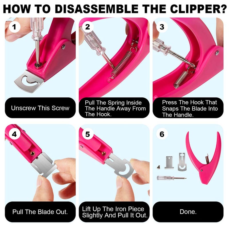 GA&EN Pink Adjustable Artificial Acrylic Fake Nail False Nail Tip Clipper Cutter Trimmer Manicure Pedicure Sharp Blade Clip Tool For Salon Home Nail Art Beauty Design DIY - Image 5